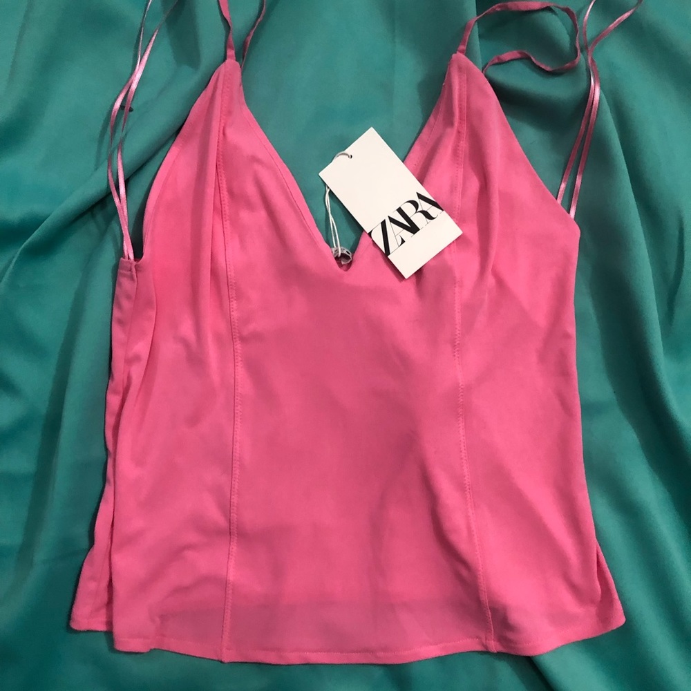 NWT Zara Tank top hot pink